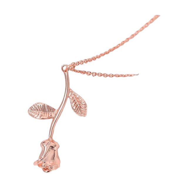 Guardurnaity Collar Flor Atractivo Encanto Amigable con la piel Colgante Exquisitamente pulido Accesorios de vestir Moda delicada Ropa, zapatos y accesorios Miscelánea rosa dorado