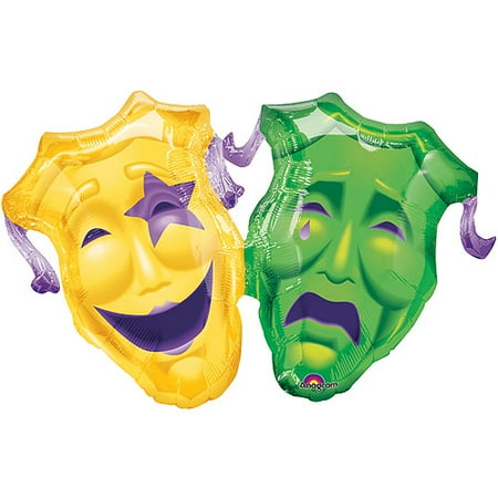 Comedy And Tragedy Mylar Balloon