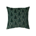 thumbnail image 2 of Summercome Christmas Tree Decorative Pillow Covers 18x18, Green Soft Plush Faux Fur Farmhouse Throw Cushion Cases for Xmas Winter Holiday Home Decorations, Pack of 2, 2 of 7