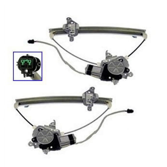 TRQ Rear Door Power Window Regulator Pair & Set of 2 For 05-13 Nissan Xterra WRA50843