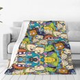 thumbnail image 1 of Manta de franela suave y cálida de Rugrats para dormitorio, sala de estar, dormitorio, durante toda la temporada, 1 of 5