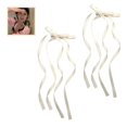 thumbnail image 1 of Pinzas para el pelo para mujer, cintas para el pelo, pasador, lazo a presión, accesorios para el pelo, regalo para niñas adolescentes (6 piezas negro+rosa+blanco roto), 1 of 4