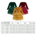 thumbnail image 4 of IBTOM CASTLE Toddler Baby Girls Velvet Tutu Dress Long Sleeve Princess Christmas Birthday Party Wedding Pageant Communion Dresses Fall Winter Clothes 3-4 Years Green, 4 of 8