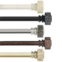 Central Design 100-79-665 1 in. Lucinda Curtain Rod, Satin Nickel - 66-120 in.