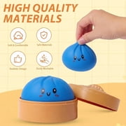HZYZ 4 Golden Ticket Edition Dumpling Squishy Toy Mystery Box, Rare Golden Glitter Dumpling Squishy Bun, Stress Relief Sensory Dumpling Squishy Toys for Everyone Anxiety Relief