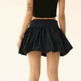 thumbnail image 5 of Women's Elegant Solid Puff Skirt Flared Mini - Summer Casual Flirty Short Party Skirt, 5 of 6