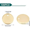 thumbnail image 6 of 100pcs 304 Stainless Steel Charms Flat Round Pendant Stamping Blank Tag Charms Golden Pendant, 6 of 9