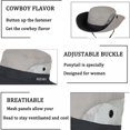 thumbnail image 4 of Womens UV Protection Wide Brim Sun Hats, Bucket Hat Wide Brim Quick Drying Breathable Packable Foldable Sunshade Sun Ponytail Cap, Gray, 4 of 5