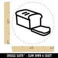thumbnail image 2 of Sliced Loaf of Bread Self-Inking Rubber Stamp Ink Stamper - Fuchsia Ink - Medium 1 Inch, 2 of 7