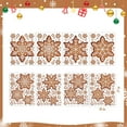 thumbnail image 2 of Gingerbread Snowflakes Window Clings - 8 Sheets, Large Icing Snowflake Decals for Kids, Home, Office, Classroom Holiday Decorations, 2 of 7