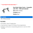 thumbnail image 2 of Rear Brake Caliper Carrier - Compatible with 1994 - 1998 Audi Cabriolet 1995 1996 1997, 2 of 2