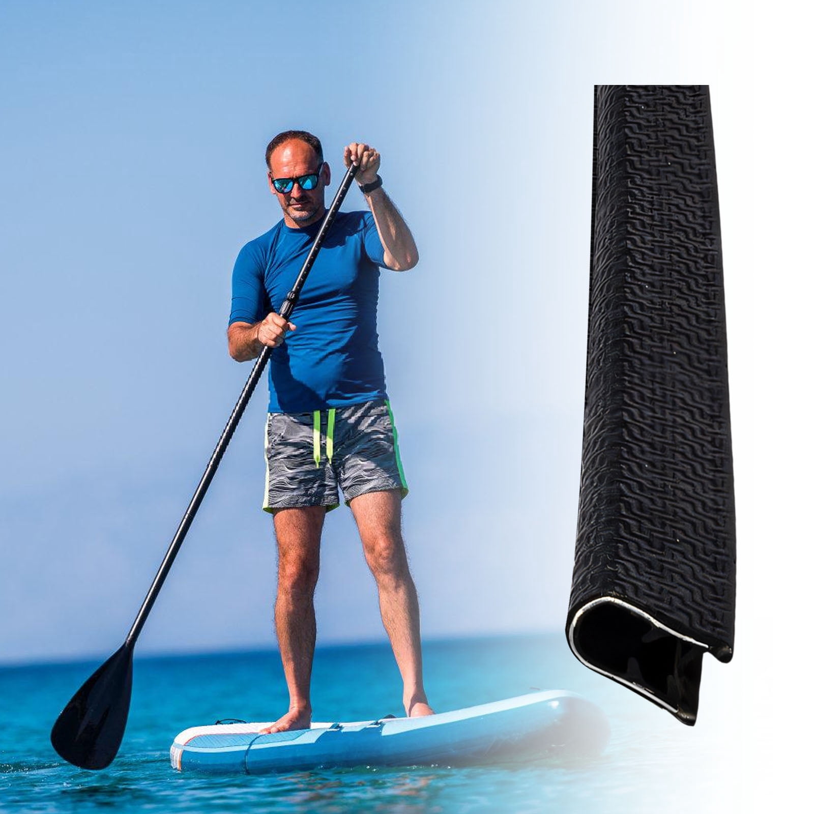 Flexible Kayak Paddle 1 Meter Long With Iron Reinforcement Prevents Scratches On Carbon