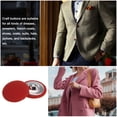 thumbnail image 5 of Unique Bargains 10pcs 40L Fabric Cloth Covered Button 25mm Round Metal Shank Sewing Buttons for Suits Dress Blouses, Red, 5 of 5