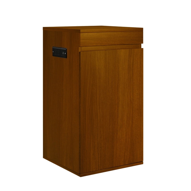 10-15 gal Fish Tank Stand with Power Outlets, Small Aquarium Stand Storage Cabinet with Adjustable Shelves