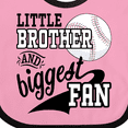 thumbnail image 4 of Inktastic Little Brother and Biggest Fan Baseball Family Fan Boys or Girls Baby Bib, 4 of 4