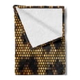 thumbnail image 2 of Psychedelic Soft Flannel Fleece Throw Blanket, Leopard Motif with Digital Dots and Trippy Forms Graphic Art, Cozy Plush for Indoor and Outdoor Use, 60" x 80", Apricot Dark Brown, by Ambesonne, 2 of 5