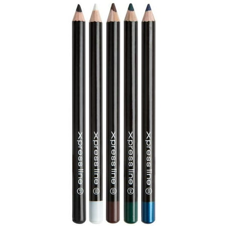 Coastal Scents Xpress Line Makeup Pencil Set - All-Around Cosmetic Liner, Long-Lasting Formula - 5-Piece Assorted