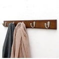 thumbnail image 4 of Wooden Coat Hanger Wall Coat Rack Towel Rack With 4 Hooks Wall Hooks For Kitchen And Bathroom, 4 of 5