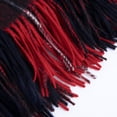 thumbnail image 4 of Organic Club Cunningham 100% Wool Throw Wrap 50x70'' (127x178 cm) Sheep Wool Plaid Throw Blanket with Fringe Wool Blanket for Couch Sofa or Bed, Red and Black, 4 of 9