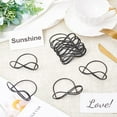 thumbnail image 4 of 10pcs Iron Place Card Holder for Home Birthday Party Wedding Decorations Electrophoresis Black 64~74x57.5x27mm, 4 of 9