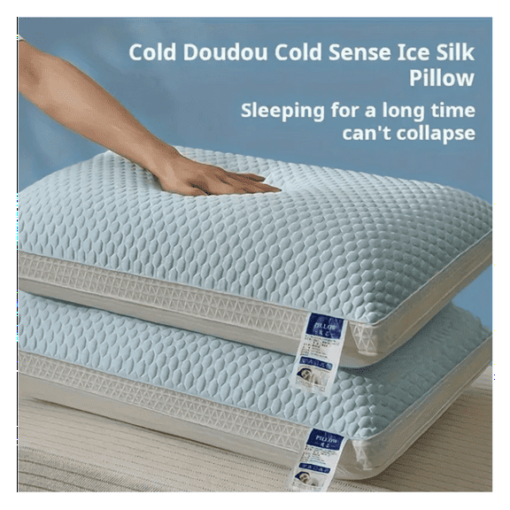 Cooling Breathable Tofu Pillow - 1 Pack - Hypoallergenic Sleep Pillow for Neck Support - Soft & Comfortable Bed Pillow for Side, Back & Stomach Sleepers