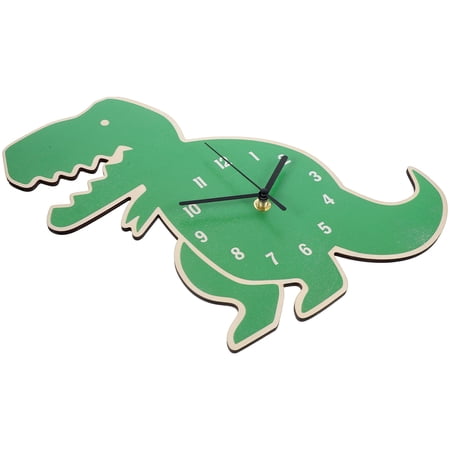 Mobutofu Dinosaur Wall Clock 1 Pack Silent Movement Cartoon Style Basswood Decorative Clock for photo Mobutofu Dinosaur Wall Clock 1 Pack Silent Movement Cartoon Style Basswood Decorative Clock for