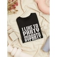 thumbnail image 3 of I Like To Party  And By Party I Mean Watch Anime Women Black T-Shirt, Female x-Large, 3 of 4