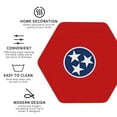 thumbnail image 3 of Tennessee Flag Leather Drinks Coasters Suitable for Various Cups Set of 6 Hexagon, 3 of 6