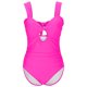 thumbnail image 5 of Trajes de baño de una pieza para mujer, trajes de baño de color sólido sin mangas de gran tamaño para mujer, bikini con cuello en V y sin mangas., 5 of 7