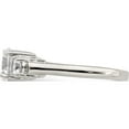 thumbnail image 4 of Sterling Silver Rhodium-Plated 3 Stone Cz Ring (Size 8) Made In China qr1319-8, 4 of 5