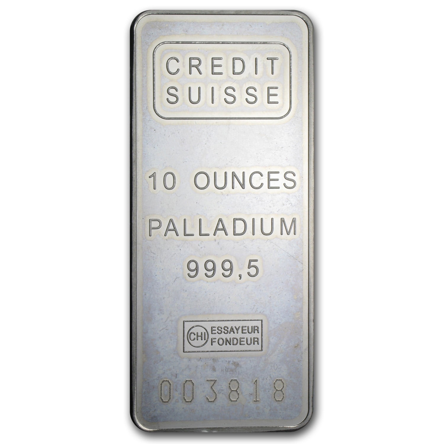 10 oz Palladium Bar - (.9995 Fine)