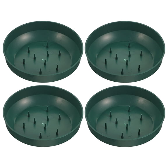 Masteelf 4pcs Floral Supplies Green Bowls Floral Arrangement Tool Plastic Round Flower Mud Holder For Florist Home Wedding Car Decoration Flower Transport