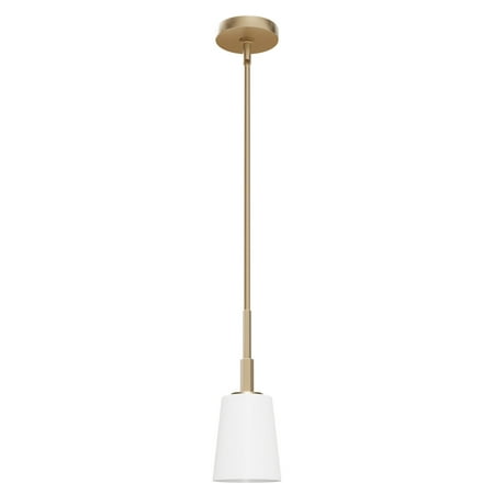 

Hunter Nolita Alturas Gold with Cased White Glass 1 Light Pendant Ceiling Light Fixture