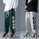 thumbnail image 2 of Pantalones de chándal lisos y finos para hombre, pantalones deportivos de verano estilo harén para hombre, pantalones deportivos coreanos Y2k Harajuku, anchos y holgados para gimnasio, oferta de bienv, 2 of 5