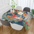 thumbnail image 2 of Yayeee Tablecloths 60" x 120" Rectangle Wrinkle Resistant Party Table Cover, Green Goldfish, 2 of 8