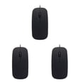 thumbnail image 3 of Transemion Mouse Wired Optical Computer Mouses Skin Touch Computers Fitting Laptop Gift Networking Keyboards Table Study Black 3Set, 3 of 6