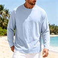 thumbnail image 2 of Yongwang Mens Long Sleeve Shirt Crew Neck Top Athletic Breathable Casual Basic Top for Sports Gym, 2 of 5