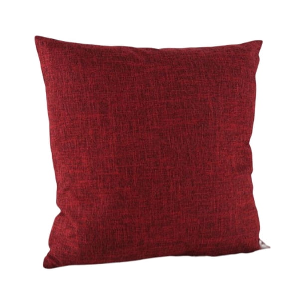 Wosthever Fundas decorativas para cojines, funda de almohada, funda de cojín cuadrada, funda para sofá, cama, cojines para dormitorio, Decoración del hogar Rojo oscuro 50x50cm