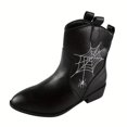 thumbnail image 5 of Oyedens Cowboy Boots for Women Fashion Spider Design Wide Mid Calf Cowgirls Boots Riding Ankle Booties, 5 of 7