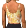 thumbnail image 3 of PAYOHTO Women's Sports Vest Plant Leaves Golden Yellow Quick-drying Breathable Lightweight Elastic Exercise Daily Wear Summer Gift, 3 of 10
