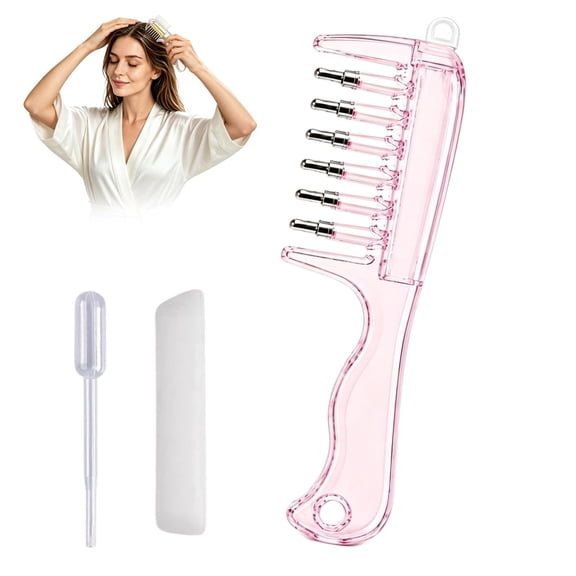 Scalp Oil Applicator Comb, Refillable Hair Serum Applicator for Clean and Mess-Free Scalp Care