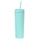 thumbnail image 1 of Vaso Flaco Unique Bargains con Tapas y Pajitas 16Oz Verde Mate, 1 of 6