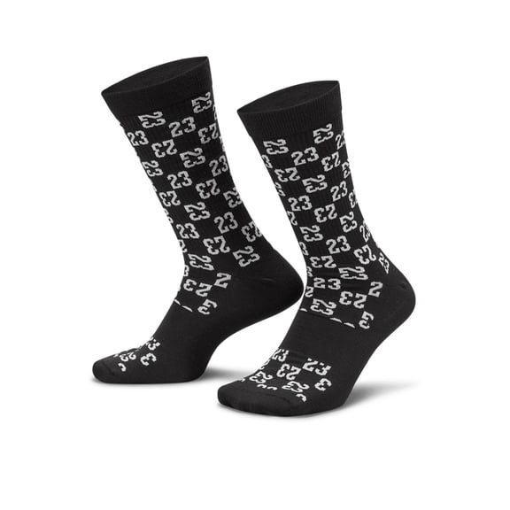 Men's Air Jordan Everyday Essentials Crew Socks 'Black White' - M