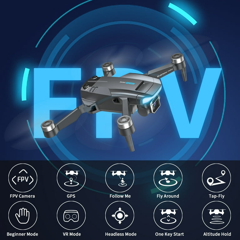 AUOSHI Foldable GPS Drone 4K Camera for Adults, Brushless Motor