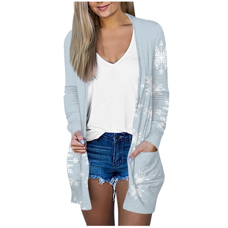 GDfun Women s Autumn Fashion Cardigan Plaid Printed Single Breasted Down Loose Outwear Lightweight Soft Open Stitch with Pockets Solid Light and Thin Jacket