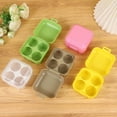 thumbnail image 5 of Egg Holder for Fridge, 4 Grid Egg Organizer for Refrigerator, Portable Egg Tray with Lid, Durable Reusable Egg Storage Container Egg Carrier with Safety Buckle, 1Pc, Multicolor(Clear,4.1x4.1x2.7"), 5 of 9