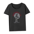 thumbnail image 4 of Camiseta básica para mujer, ropa de calle, cuello redondo, para vacaciones, calle XL, 4 of 7