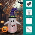 thumbnail image 3 of Heiko 3.9 FT Halloween Inflatable Clearance Ghost Blow Up Mold Yard Overlap Outdoor Decorations LED Light for Garden Lawn Indoor Party Decor, 3 of 6