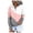 AB859 Pink, variant on Tisuna Womens Color Block Button Hoodies Casual Long Sleeve Pullover Tops Loose Sweatshirts With Pockets Outdoor Play Fall Winter Clothes Size XXL