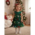 thumbnail image 5 of BemeyourBBs Girls Christmas Dress Sleeveless  Stars Layered Tulle Dress with Bells, 5 of 9